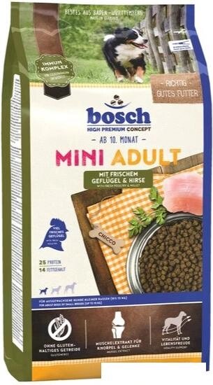 Сухой корм для собак Bosch Mini Adult Poultry & Spelt (Птица с Просо) 1 кг от компании Интернет-магазин marchenko - фото 1