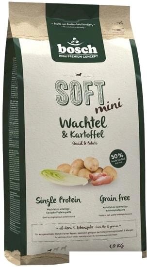 Сухой корм для собак Bosch Soft Mini Wachtel & Kartoffel 1 кг от компании Интернет-магазин marchenko - фото 1