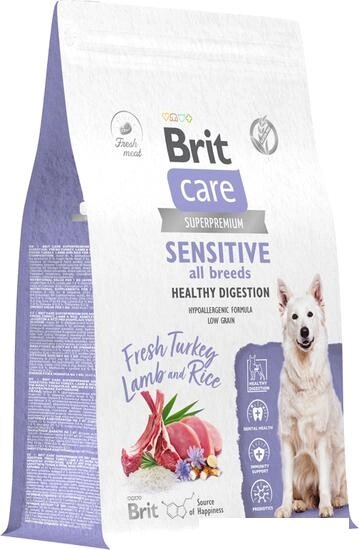 Сухой корм для собак Brit Dog Adult Sensitive Healthy Digestion с индейкой и ягненком 1.5 кг от компании Интернет-магазин marchenko - фото 1