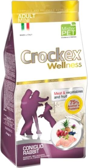 Сухой корм для собак Crockex Wellness Mini Adult Rabbit & Rice 7.5 кг от компании Интернет-магазин marchenko - фото 1