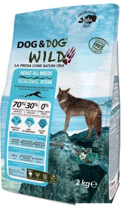 Сухой корм для собак Gheda Petfood Dog&Dog Wild Regional Ocean с океанической рыбой и лососем (2 кг) от компании Интернет-магазин marchenko - фото 1