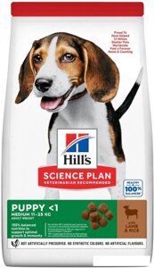 Сухой корм для собак Hill's Science Plan Puppy Medium с ягненком 14 кг