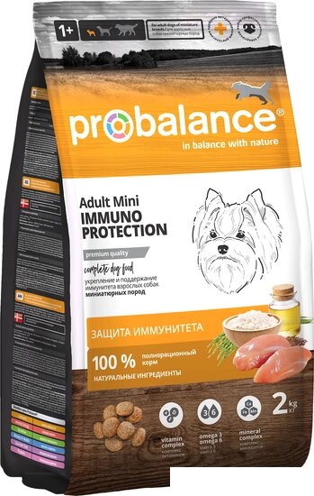 Сухой корм для собак Probalance Adult Mini Immuno Protection (для миниатюрных пород, защита иммунитета) 2 кг от компании Интернет-магазин marchenko - фото 1