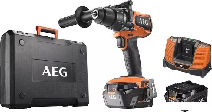 Ударная дрель-шуруповерт AEG Powertools BSB 18BL2-602K 4935481043 (с 2-мя АКБ, кейс) от компании Интернет-магазин marchenko - фото 1