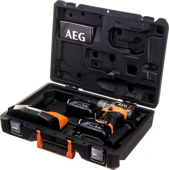 Ударная дрель-шуруповерт AEG Powertools BSB 18C3BL-502C 4935478939 (с 2-мя АКБ 5 Ач, кейс) от компании Интернет-магазин marchenko - фото 1