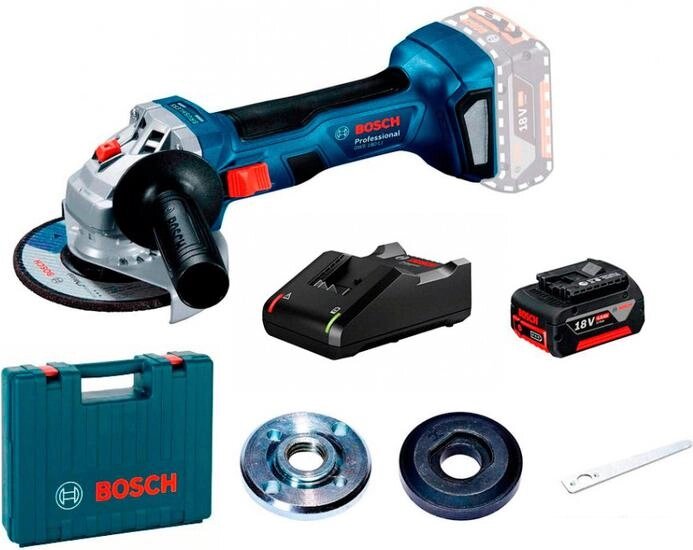 Угловая шлифмашина Bosch GWS 180-LI Professional 06019H9025 (с 1-им АКБ, кейс) от компании Интернет-магазин marchenko - фото 1