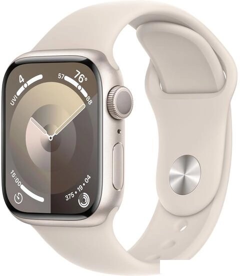 Умные часы Apple Watch Series 9 41 мм (алюминиевый корпус, звездный свет/звездный свет, спортивный с от компании Интернет-магазин marchenko - фото 1