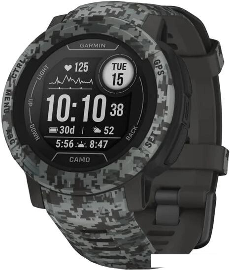 Умные часы Garmin Instinct 2 Camo Edition 45 мм (темно-серый камуфляж) от компании Интернет-магазин marchenko - фото 1