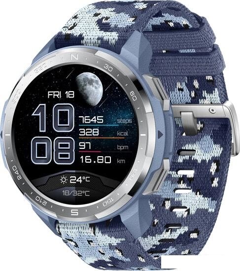 Умные часы HONOR Watch GS Pro (синий камуфляж, нейлон) от компании Интернет-магазин marchenko - фото 1
