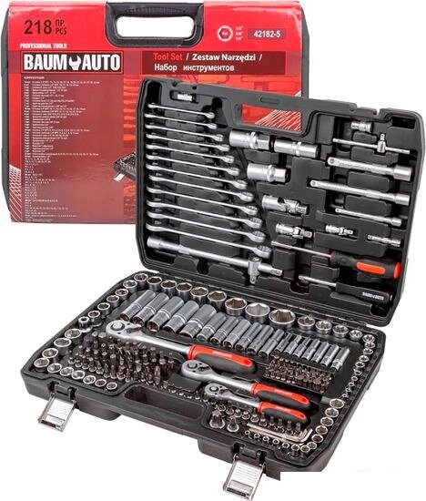 Универсальный набор инструментов BaumAuto BM-42182-5 (218 предметов) от компании Интернет-магазин marchenko - фото 1