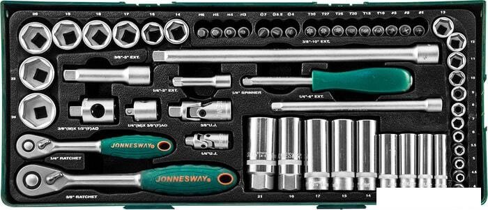 Универсальный набор инструментов Jonnesway S04H3157ST (57 предметов) от компании Интернет-магазин marchenko - фото 1