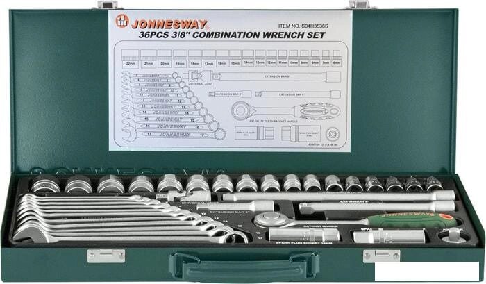 Универсальный набор инструментов Jonnesway S04H3536S (36 предметов) от компании Интернет-магазин marchenko - фото 1