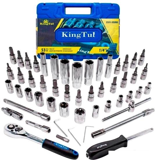 Универсальный набор инструментов KingTul KT-2531-5 Euro (53 предмета) от компании Интернет-магазин marchenko - фото 1