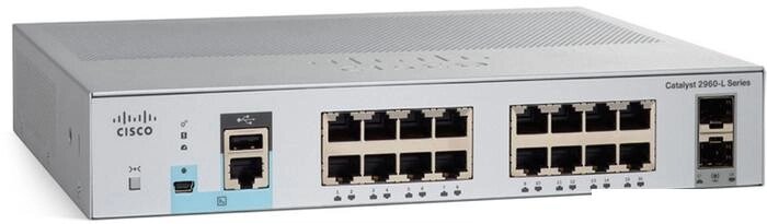 Управляемый коммутатор 2-го уровня Cisco Catalyst WS-C2960L-16TS-LL от компании Интернет-магазин marchenko - фото 1