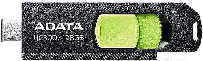 USB Flash ADATA UC300 128GB (черный/зеленый) от компании Интернет-магазин marchenko - фото 1