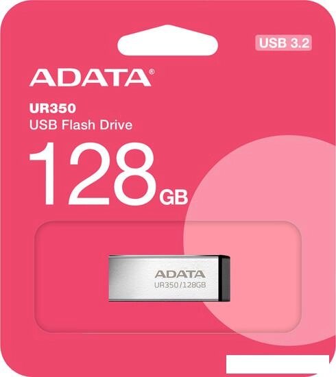 USB Flash ADATA UR350 128GB UR350-128G-RSR/BK (серебристый/черный) от компании Интернет-магазин marchenko - фото 1