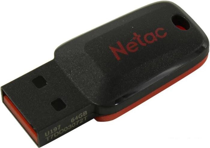 USB Flash Netac U197 64GB NT03U197N-064G-20BK от компании Интернет-магазин marchenko - фото 1