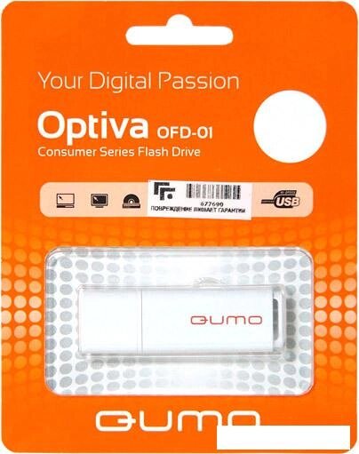 USB Flash QUMO Optiva 01 64Gb White от компании Интернет-магазин marchenko - фото 1