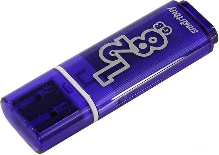USB Flash Smart Buy Glossy 128GB (синий) от компании Интернет-магазин marchenko - фото 1