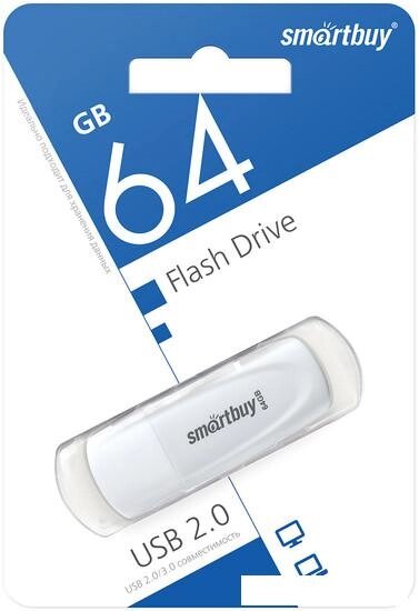 USB Flash SmartBuy Scout 64GB (белый) от компании Интернет-магазин marchenko - фото 1