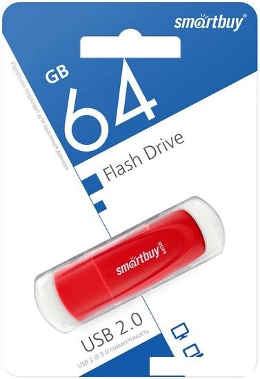 USB Flash SmartBuy Scout 64GB (красный) от компании Интернет-магазин marchenko - фото 1