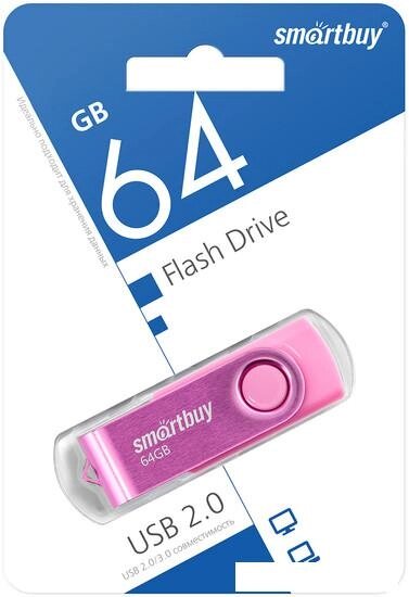 USB Flash SmartBuy Twist 64GB (розовый) от компании Интернет-магазин marchenko - фото 1