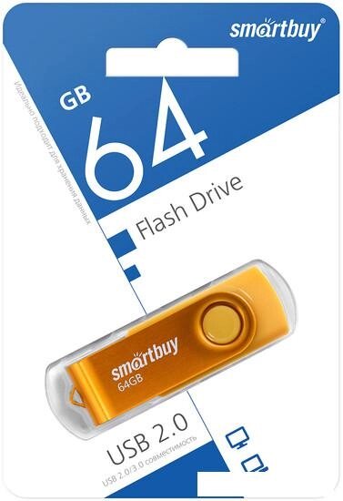 USB Flash SmartBuy Twist 64GB (желтый) от компании Интернет-магазин marchenko - фото 1