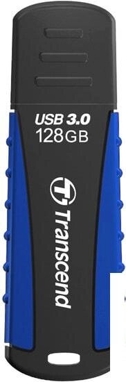 USB Flash Transcend JetFlash 810 128GB (черный/синий) от компании Интернет-магазин marchenko - фото 1