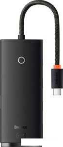 USB-хаб Baseus Lite Series 4-Port USB A - Type C WKQX030301 (0.25 м, черный)