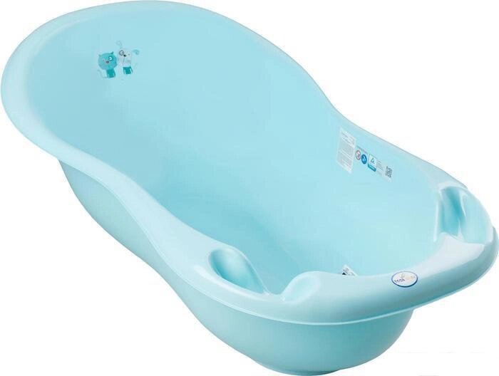 Ванночка для купания Tega Пес и Кот со сливом и градусником (голубой) PK-005 ODPLYW-101 от компании Интернет-магазин marchenko - фото 1