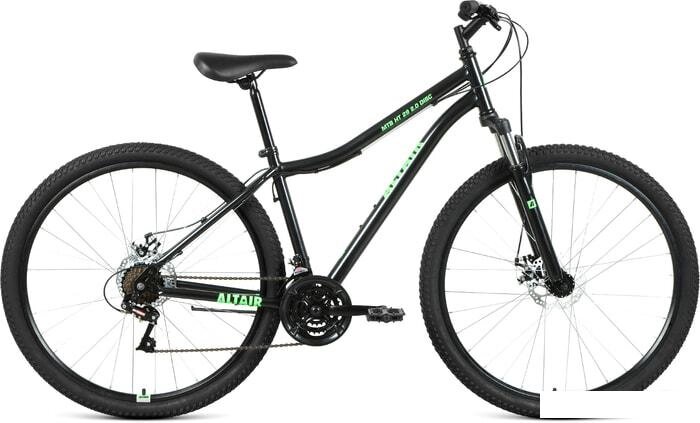 Велосипед Altair MTB HT 29 2.0 disc р. 19 2021 (черный/зеленый) от компании Интернет-магазин marchenko - фото 1