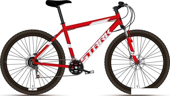 Велосипед Stark Outpost 26.1 D р. 18 2021 (красный/белый) от компании Интернет-магазин marchenko - фото 1