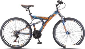 Велосипед Stels Focus V 18-sp 26 V030 2021 (темно-синий/оранжевый)