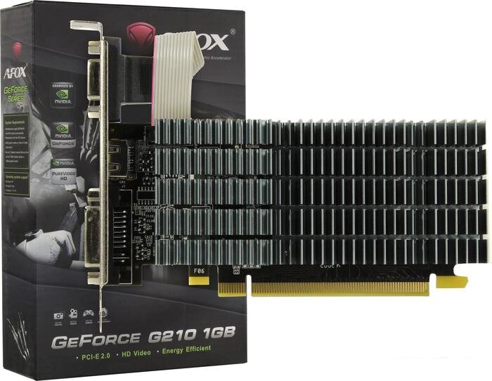 Видеокарта AFOX GeForce GT 210 1GB DDR2 AF210-1024D2LG2 от компании Интернет-магазин marchenko - фото 1