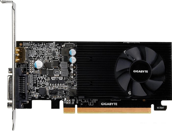 Видеокарта Gigabyte GeForce GT 1030 Low Profile 2GB [GV-N1030D5-2GL] от компании Интернет-магазин marchenko - фото 1