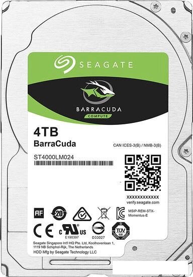 Жесткий диск Seagate Barracuda 4TB [ST4000LM024] от компании Интернет-магазин marchenko - фото 1