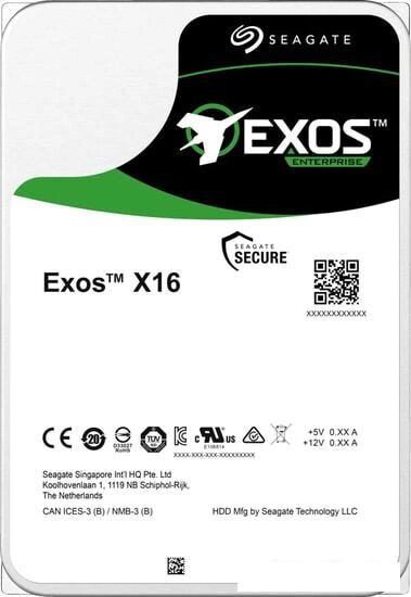 Жесткий диск Seagate Exos X16 12TB ST12000NM001G от компании Интернет-магазин marchenko - фото 1
