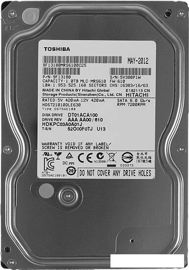 Жесткий диск Toshiba DT01ACA 1TB (DT01ACA100) от компании Интернет-магазин marchenko - фото 1