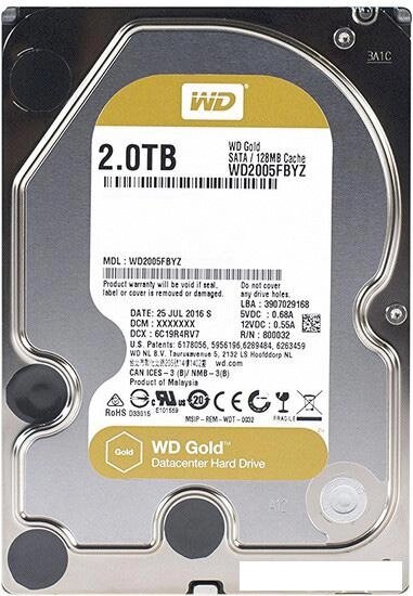 Жесткий диск WD Gold 2TB [WD2005FBYZ] от компании Интернет-магазин marchenko - фото 1