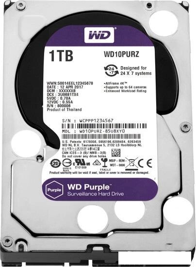 Жесткий диск WD Purple 1TB [WD10PURZ] от компании Интернет-магазин marchenko - фото 1