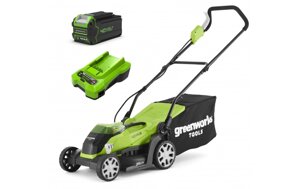 Аккумуляторная газонокосилка GreenWorks G40LM35K2 40В G-MAX DigiPro