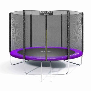 Батут AtlasSport 252 см (8ft) BASIC с лестницей PURPLE