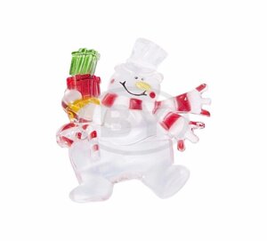 Фигура Neon-night Снеговик с подарком на присоске