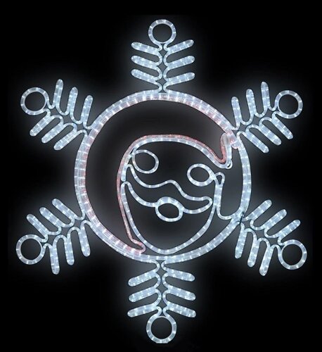 Фигура Neon-night Снежинка с Дедом Морозом