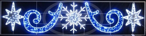 Фигура Neon-night Снежинка со звездами