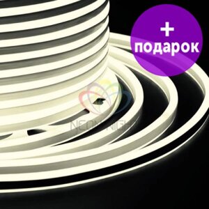 Гибкий неон двухсторонний Light-neon теплый белый /1М