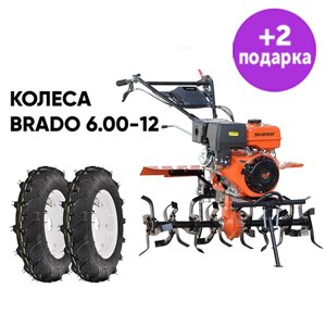 Культиватор Skiper SP-1000S + колеса Brado 6.00-12