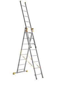 Лестница трёхсекционная профессиональная Алюмет P3 9308