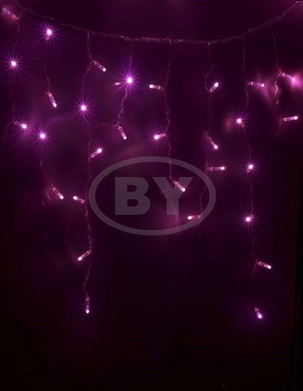 Светодиодная бахрома Айсикл прозрачный Neon-night 4.8*0.6 м розовый - акции