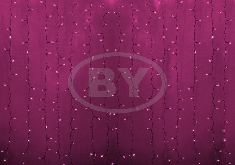 Светодиодная занавес Neon-night 2*1.5 м розовый, прозрачный ПВХ - акции